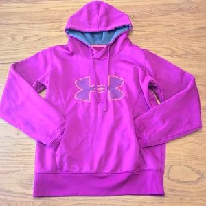 Under Armour Storm Purple Logo Hoodie Size M